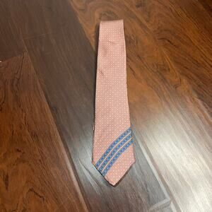 AQUASCUTUM of London Beige, Blue and Pink 100%  Silk Gentleman Tie